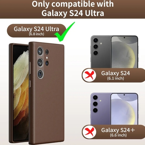 Geniune Leather Case for Samsung Galaxy S24 Ultra - Picture 3 of 3